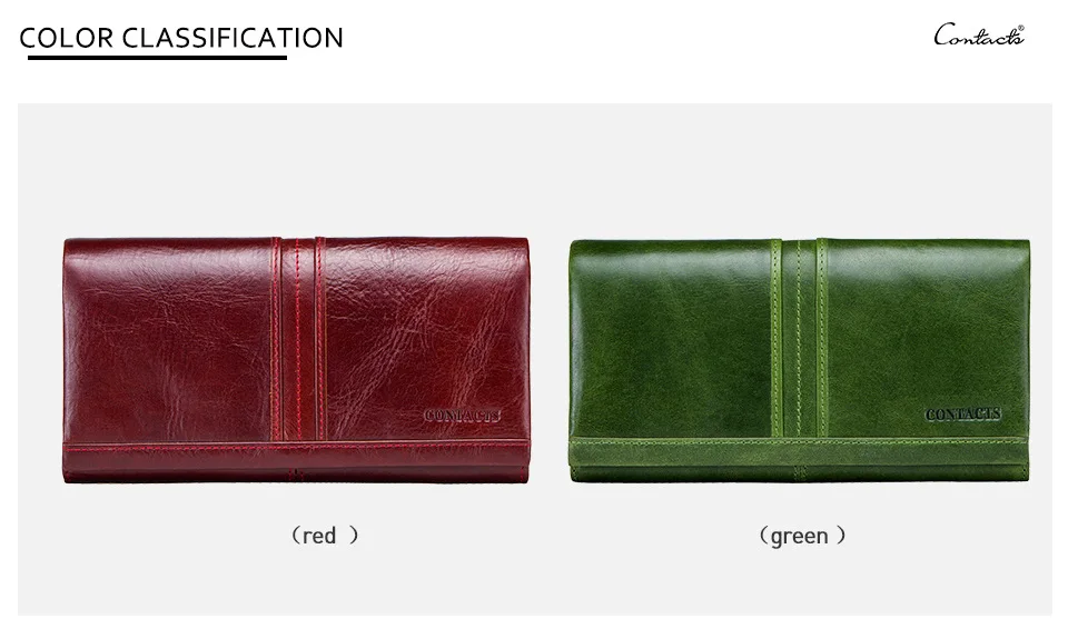 Women's Wallets Genuine Leather Casual Long Clutch Purse Money Bag Multi-function Card Cross Pattern Detachable Billetera Mujer