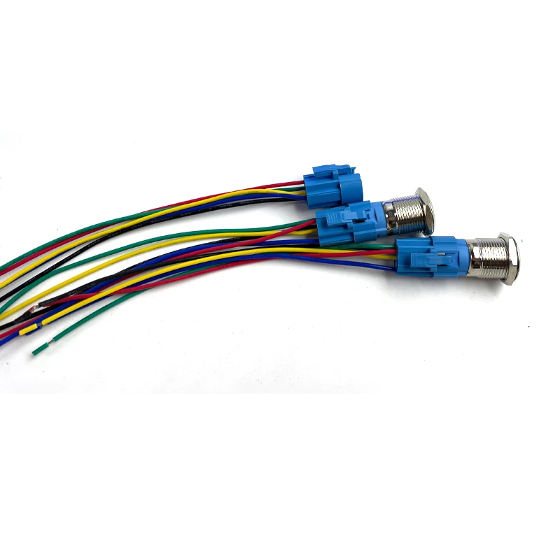 Металлический кнопочный переключатель кольцевая лампа 16 мм с символами