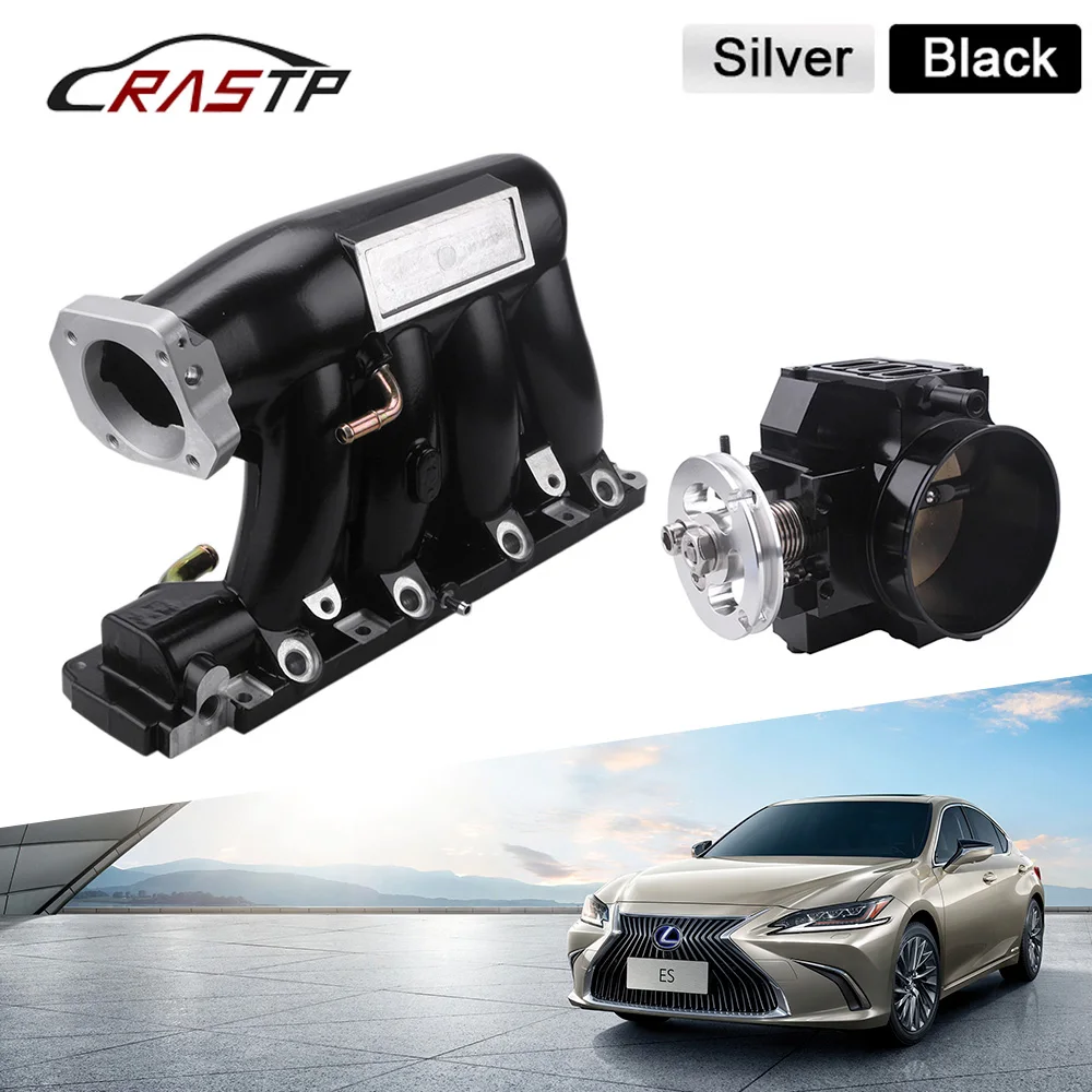 

Black Silver Intake Manifold+Throttle Body Without Sensor K24A2 K20Z3 for Honda Civic 06-11 Acura TSX 04-08 RS- THB007