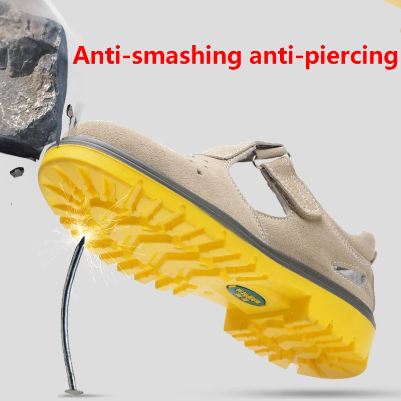 Мужские защитные ботинки и шляпы со стальной головкой устойчивые к ударам