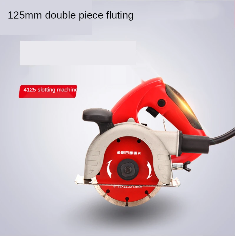 

1800W Double Blade High Power Slotting Machine Hydroelectric Installation Dust-Free Stone Cutting Machine