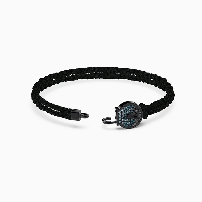 

2020 Trend Jewelry SWA New TOGETHERNESS LOCK Bracelet Fashion Black Woven Rope Lock Shape Women All-match Romantic Jewelry Gift