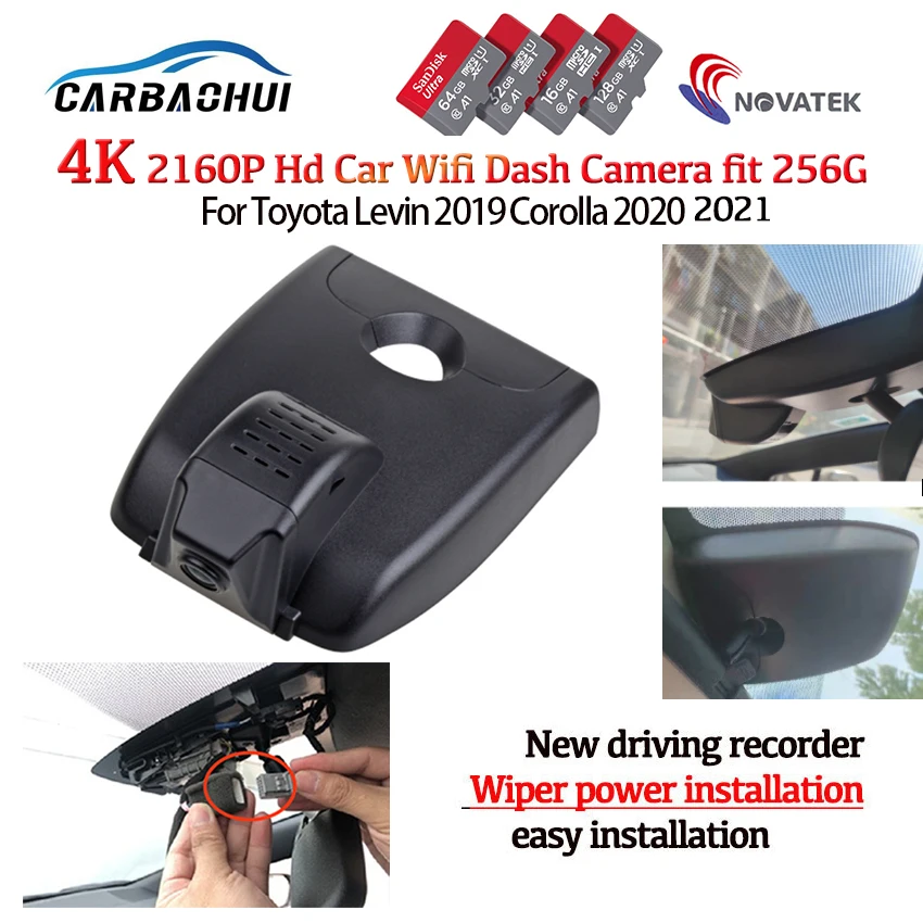 HD 4k 2160p Plug and play Car DVR Video Recorder Dash Cam Camera For Toyota Corolla Levin 2019 2020 2021 2022 high quality DVR