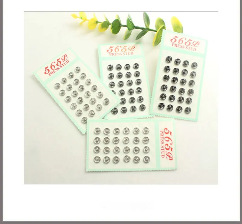 565 медные аксессуары для одежды металлическая кнопка шитья застежки серебристо