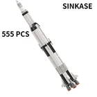 Конструктор Apollos 11 Saturn V, лунный модуль ракеты, конструктор для аэрокосмической городской космической станции, шаттл, техническая модель, игрушка в подарок