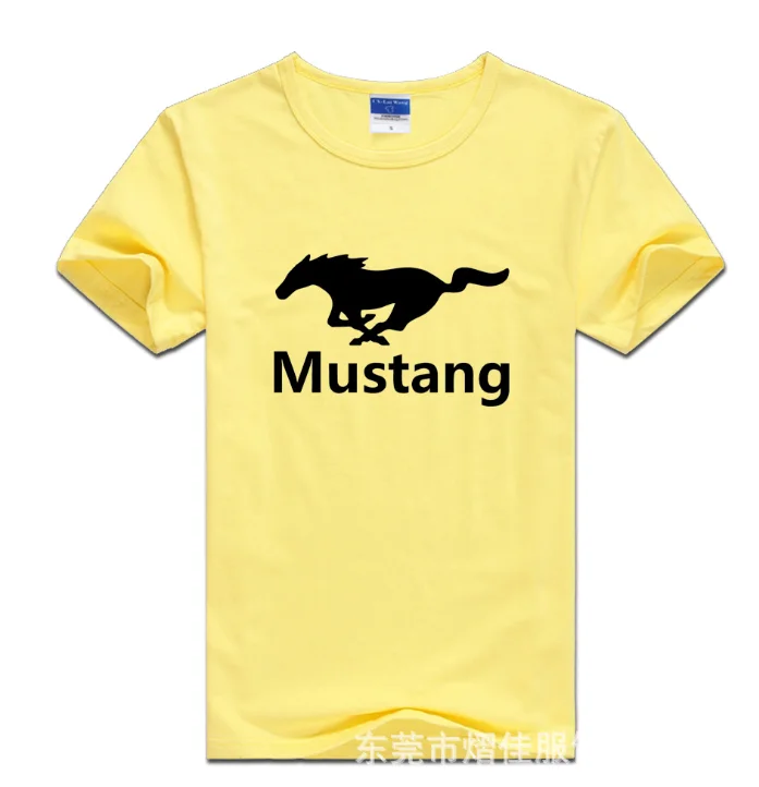 

2021 Print T-Shirt Men/women Fashion Hip Hop short sleeve Cotton MUSTANG Casual Mens Tee Shi