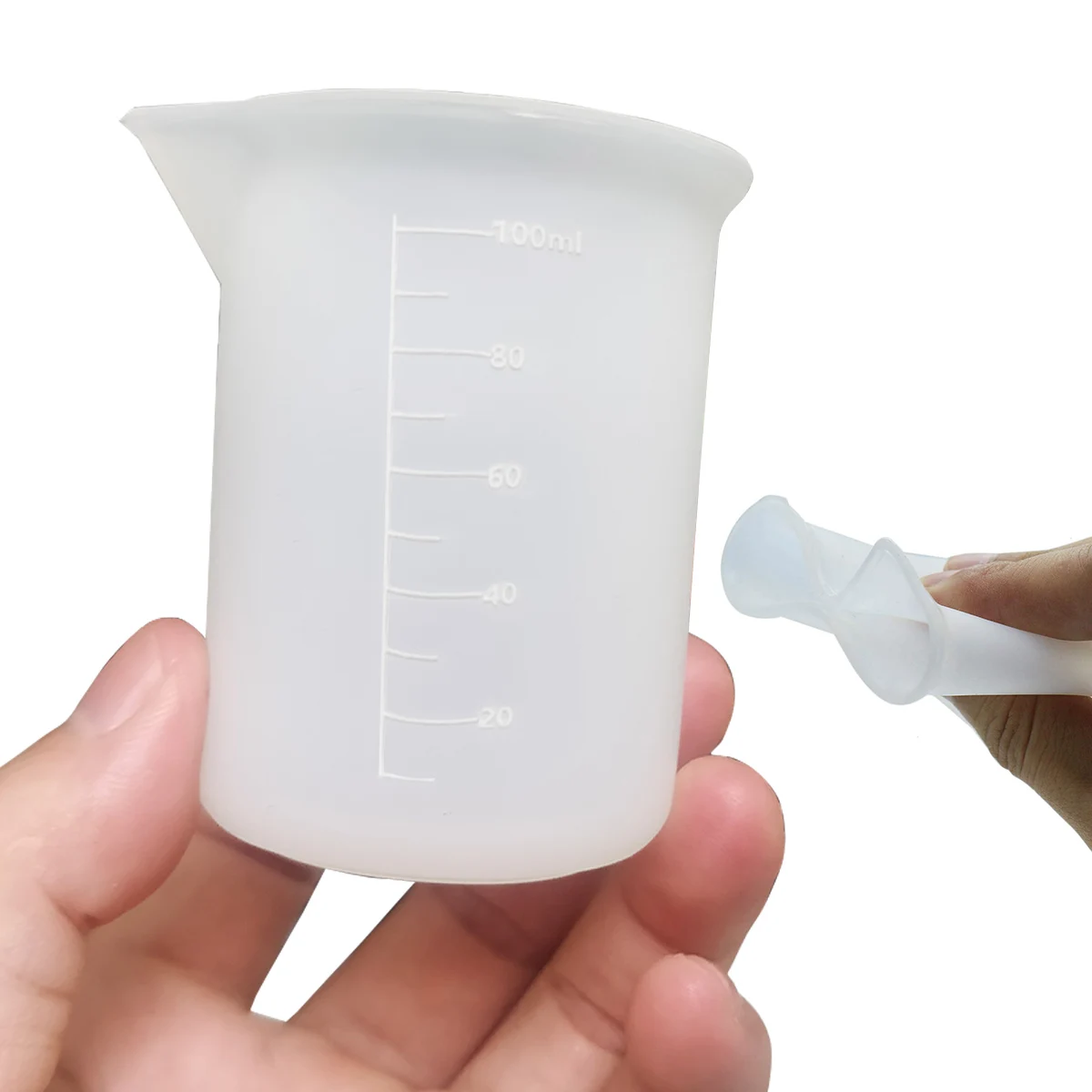 

100 ml Silicone Measuring Cup Reusable Precise Scale Resin Mixing Cups for Epoxy Resin,Casting Molds,Art,DIY Jewelry Making Tool