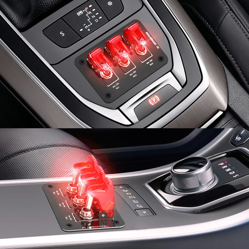 Панель тумблера для тяжелых условий эксплуатации 12 В 20 А красная крышка 2