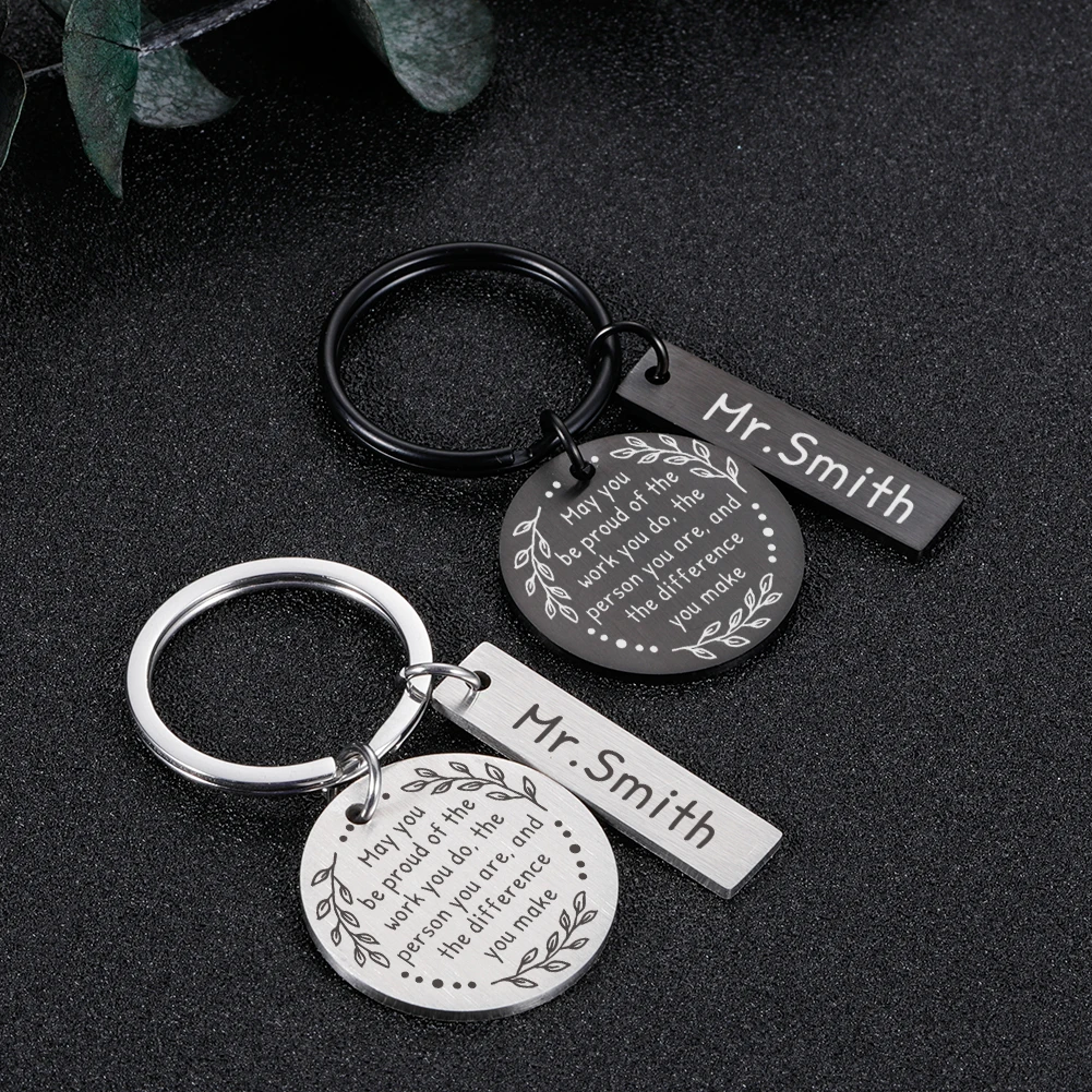 

Модный персонализированный брелок для ключей с именем на заказ брелки на день рождения учителя лучшие подарки для школьных тренеров