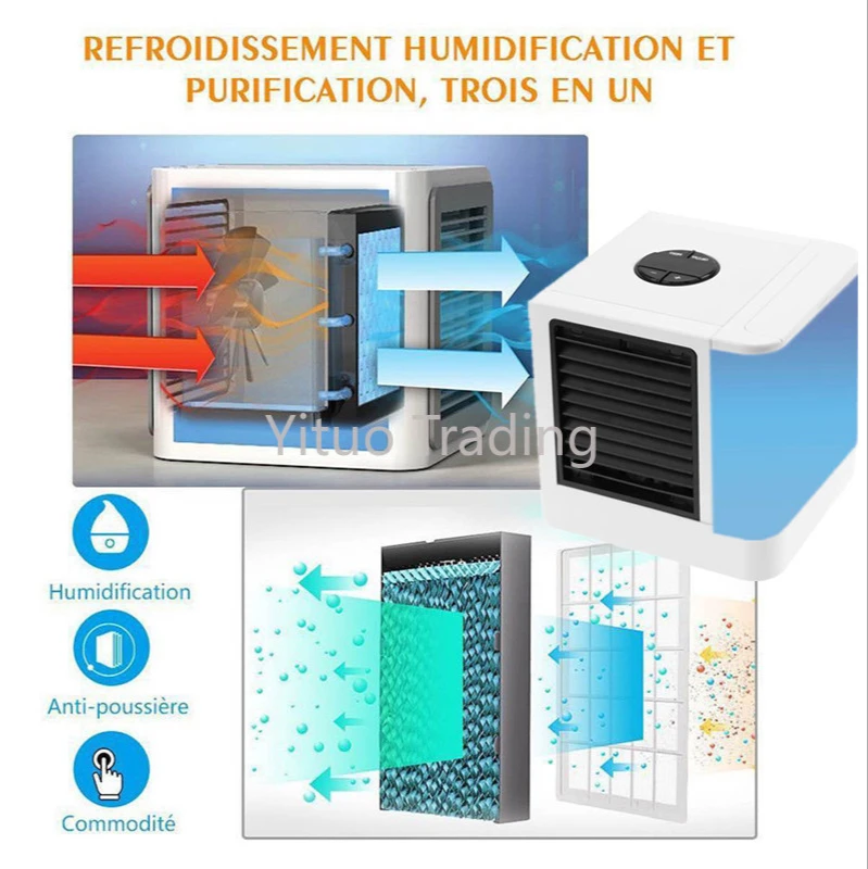 Mini Air Cooler Small Conditioning Fan Home Dormitory Office Desktop Humidifier Convenient Usb |