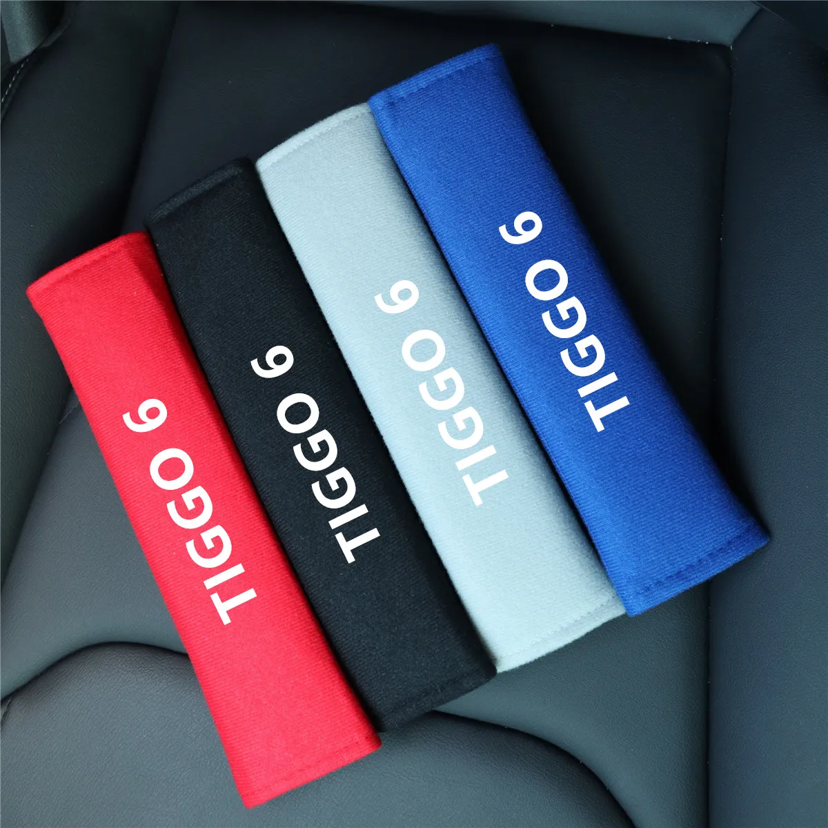 

2pcs/lot For TIGGO 6 Car Interior Accessories Protection Auto Seatbelt Shoulder Seat Belt Cover Car Styling Case Seat Belt Pad