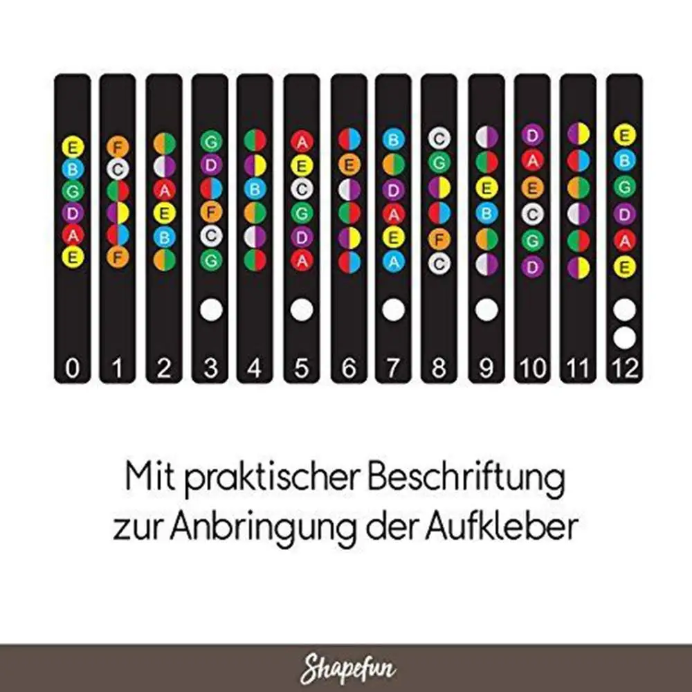 lernen zu spielen mit eine anmerkung aufkleber für die griffbrett kamm geeignet für elektrische gitarre akustische gitarre klassische gi