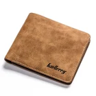 Тонкий винтажный бумажник baellerry из нубука для мужчин, Мужской дизайнерский кошелек, тонкая Кредитная сумка для денег