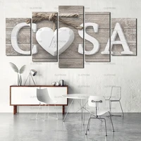 home wall decoration painting letter poster on wood board decoration in bedroom living room canvas painting hd print