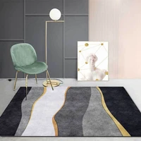 madream lint free carpet light luxury modern black gray carpet simple geometric living room rug non slip home room floor mat new