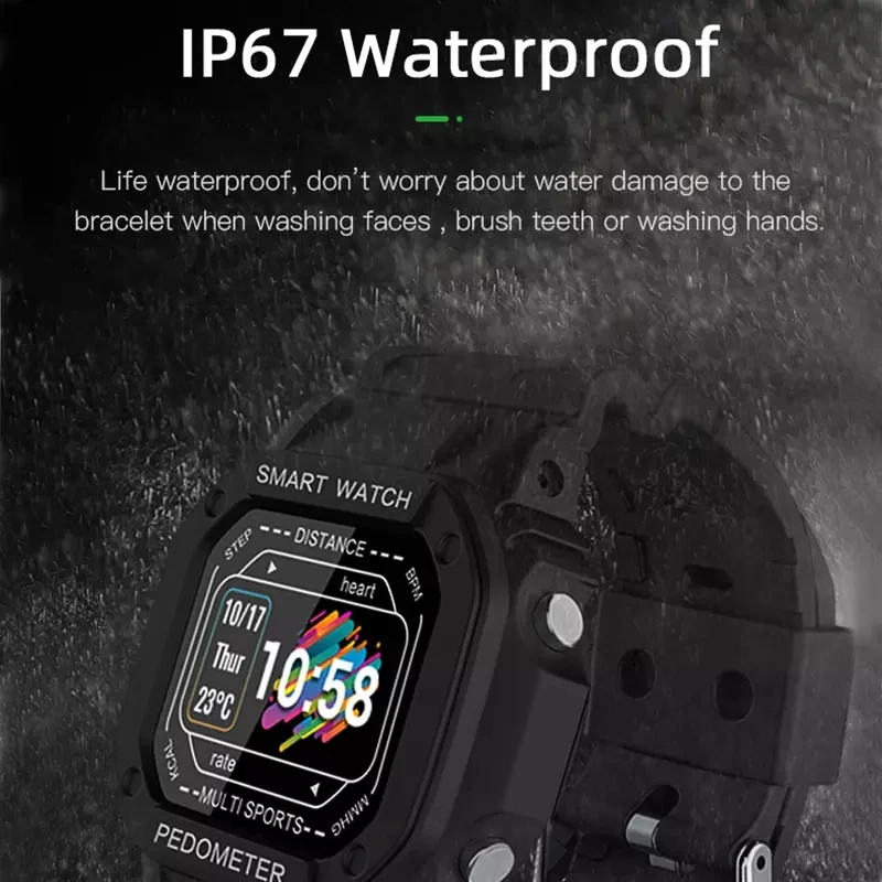 

i2 Smart Watch Color Screen Watch Outdoor Sports Heart Rate Blood Pressure Monitoring Call Message Reminder Waterproof For IOS