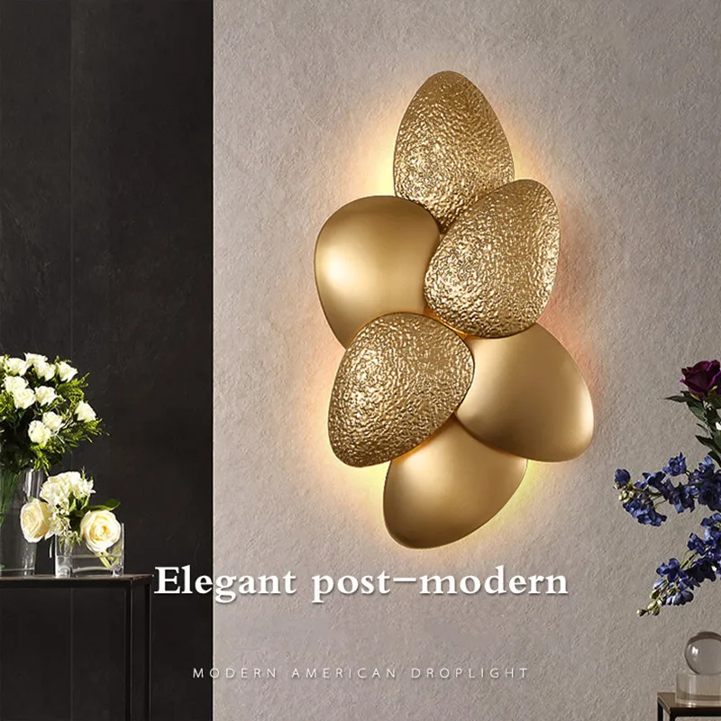 

Light Luxury Stainless Steel Bedside Wall Lamp Creative TV background Livingroom Hotel room Decoration Sconce Lighting