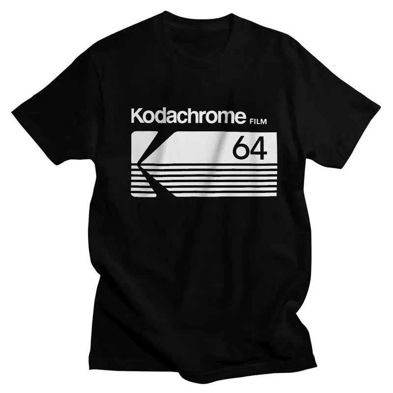 Футболка мужская с логотипом Kodak Kodachrome Облегающая рубашка коротким рукавом из