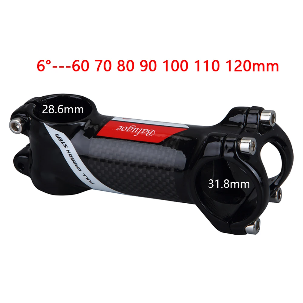 

2022 BALUGOE Bicycle Riser Road Bike Stem/ MTB Bicycle Stem Rod Carbon Aluminium Alloy 60/70/ 80/90/100/110/120mm 28.6-31.8MM