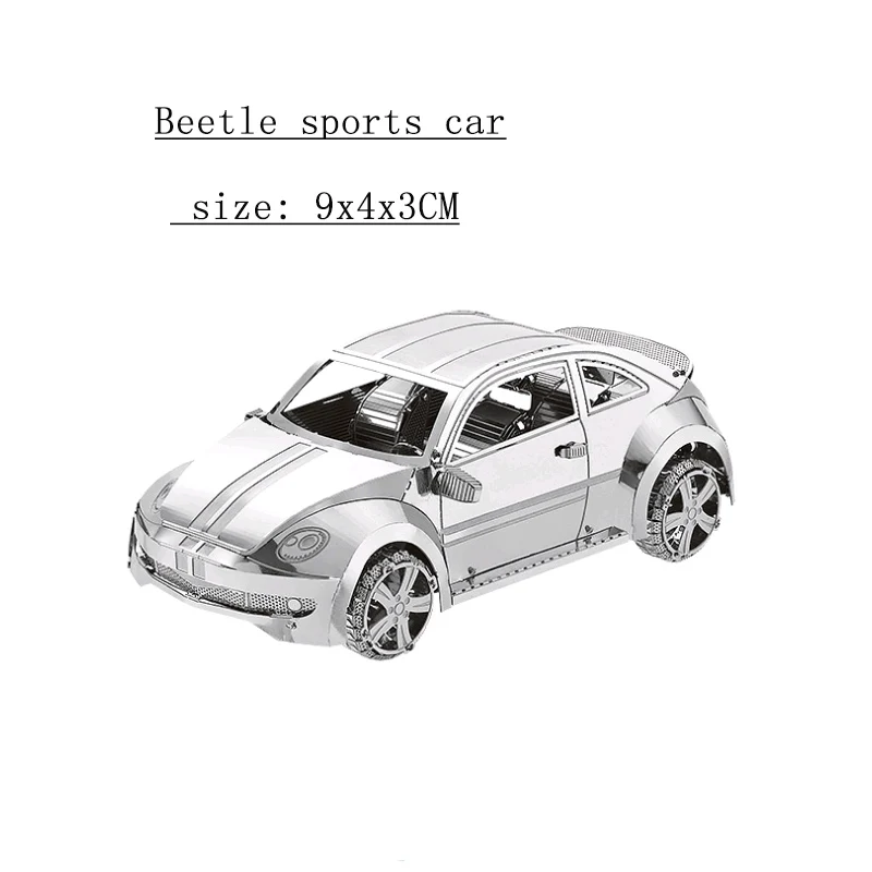 Jigsaw Puzzle Car 10 Types of 3D Metal DIY Stainless Steel Model Assembly Kit Adult Jigsaw Collection Education - Цвет: MB114