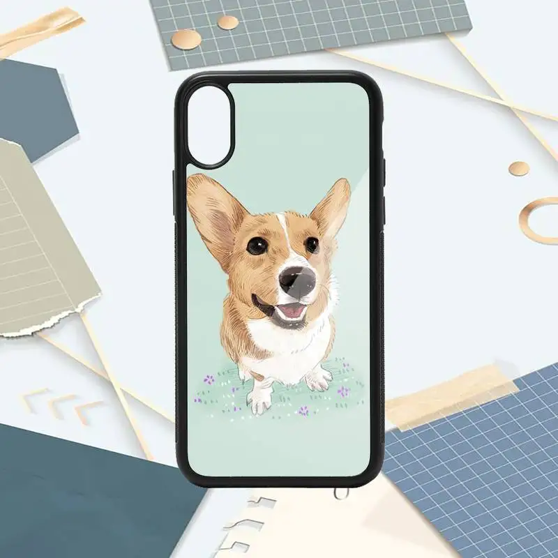

Corgi cartoon cute dog Phone Case PC for iPhone 11 12 pro XS MAX 8 7 6 6S Plus X 5S SE 2020 XR