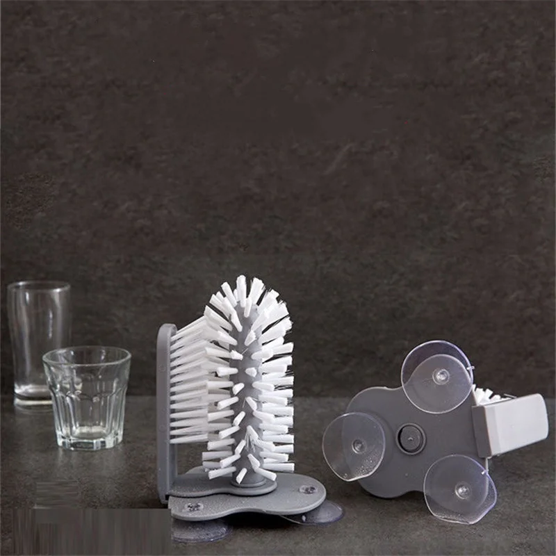 Скребок 2 в 1 для чашек съемные присоски ленивых щетка кухонные аксессуары