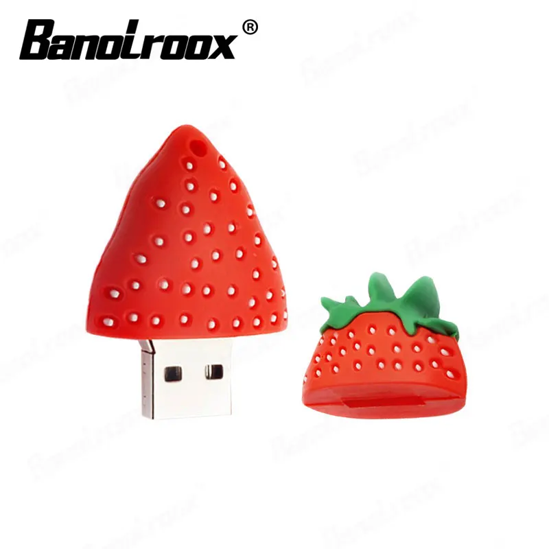 USB флеш накопитель в виде клубники 128 ГБ 64 32 16 8 4 Гб высокоскоростная usb флешка