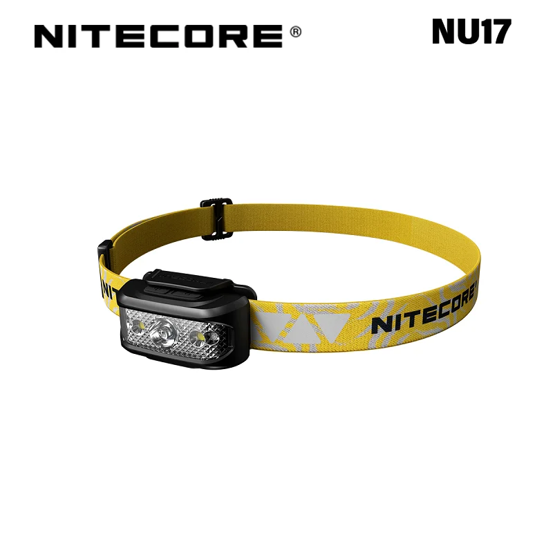 

NITECORE NU17 130 Lumens Micro-USB rechargeable triple output ultra-light beginner headlamp with built-in lithium ion battery