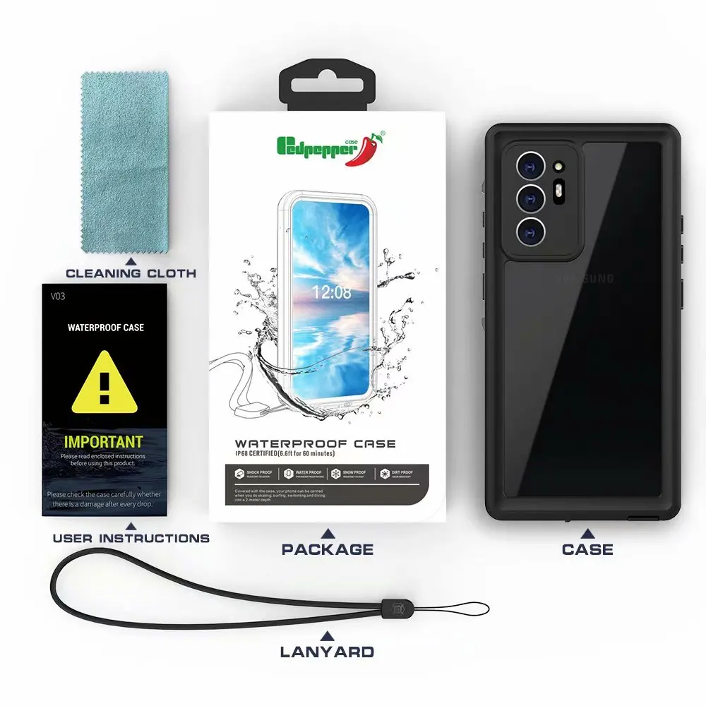 

BuzzLee For Samsung Galaxy Note 20 Shockproof Diving Underwater Swimming Waterproof Phone Case for Samsung Note 20 Ultra Cover