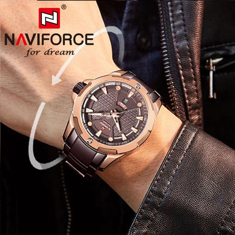 Naviforce мужские часы лучший бренд класса люкс спортивные наручные
