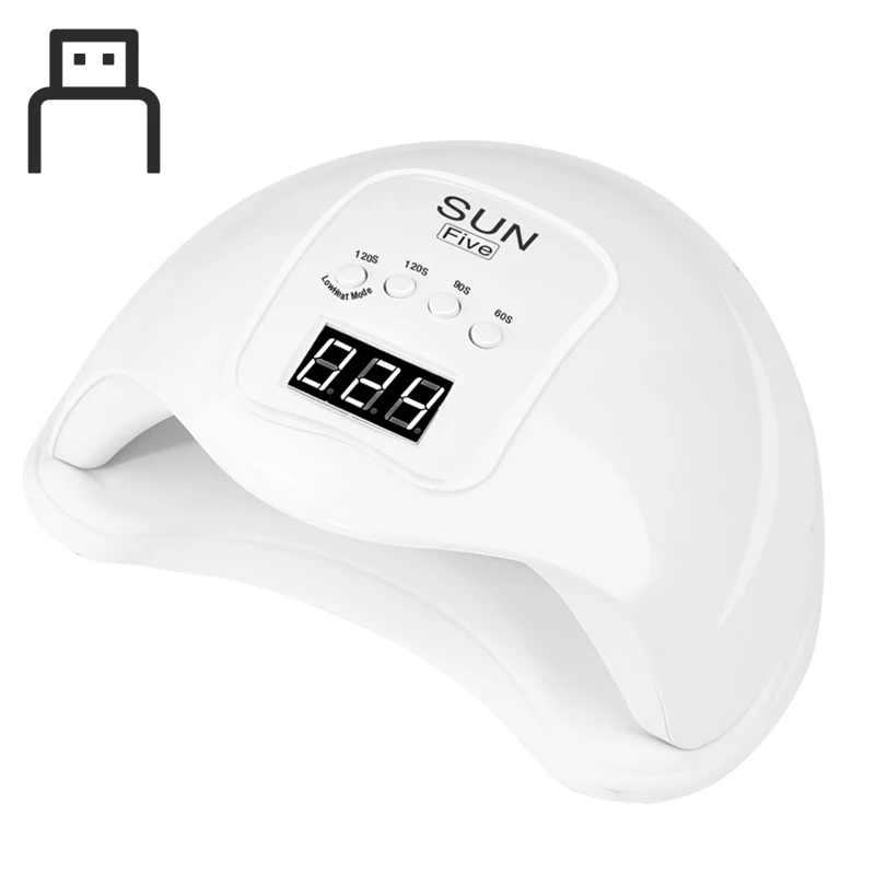 SUNfive 48W Сушилка для ногтей SUNfive, 48 Вт, для всех гелей, 24 светодиода, Сушилка для ногтей, УФ светодиодная лампа для лака, светильник от солнца, таймер 60/90/120 s, Сушилка для ногтей - Цвет: SUNfive 48W