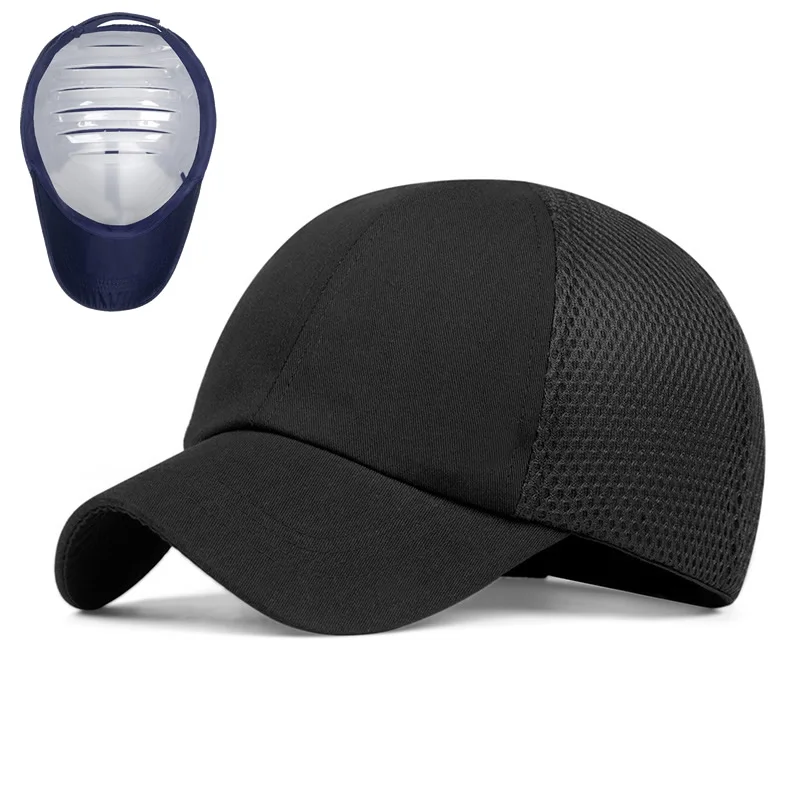 

New Work Safety Protective Bump Cap Hard Inner Shell Mesh Baseball Hat Style For Work Factory Shop Carrying Head Protection