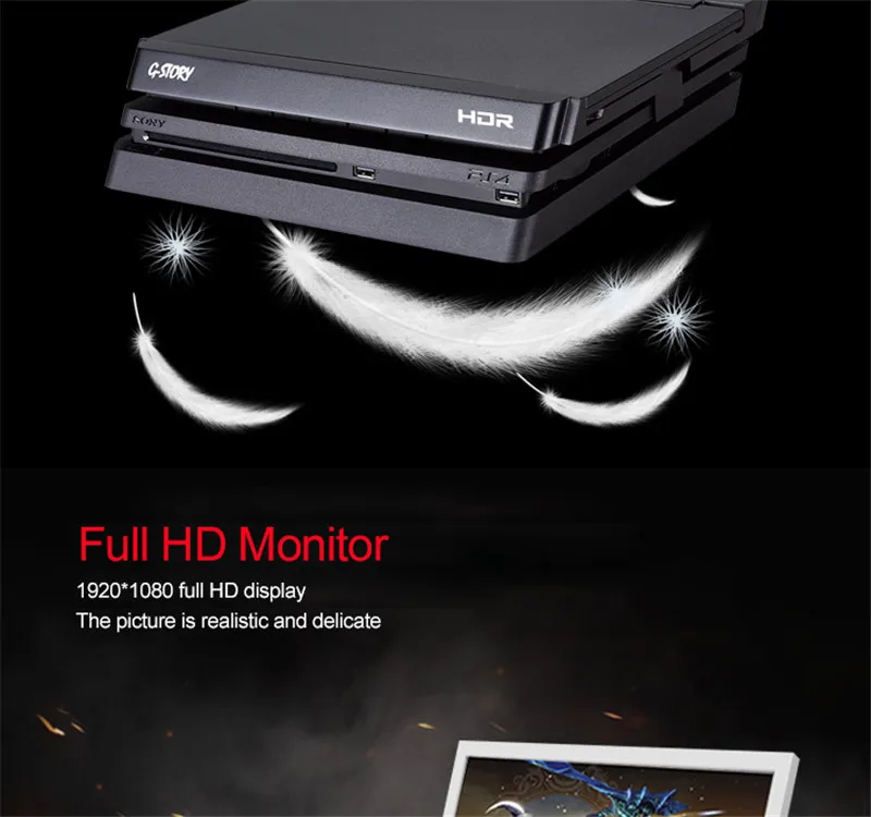 G-STORY 11,6 ''ips FHD 1080P Портативный игровой монитор для ухода за глазами для PS4 тонкий с FreeSync HDMI кабель динамик игровой дисплей