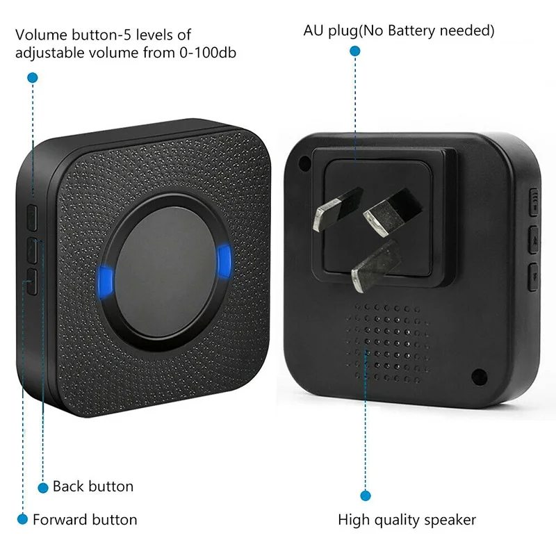 1 компл. Беспроводной дверной звонок домашний громкоговоритель