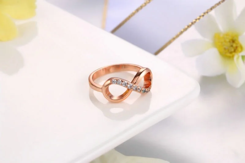 2 цвета классика сплав розовое золото кольцо элегантное красота подарки покрытое