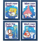 Мультяшная Аниме Картина на холсте Губка Боб Осьминог брат плакаты и принты настенное искусство роспись Картина декор для детской комнаты ванной комнаты