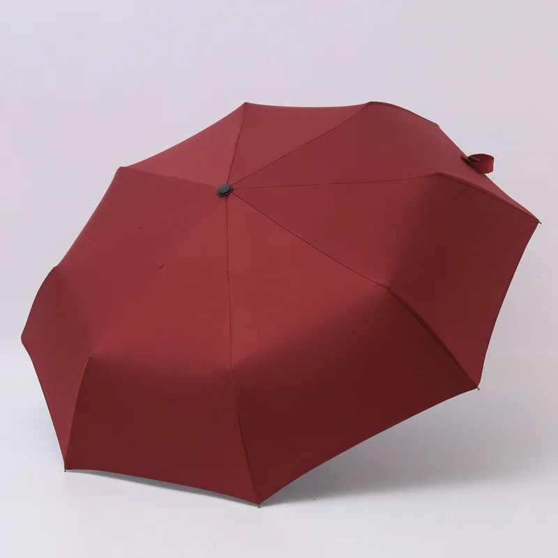 Полностью автоматический зонт для женщин от солнца и дождя складывается в три