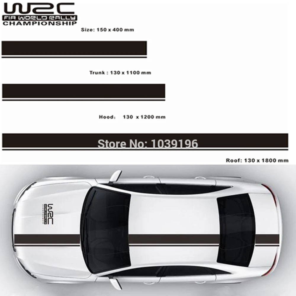 Новинка автомобильные аксессуары WRC FIA набор полос чемпионата мира по ралли - Фото №1