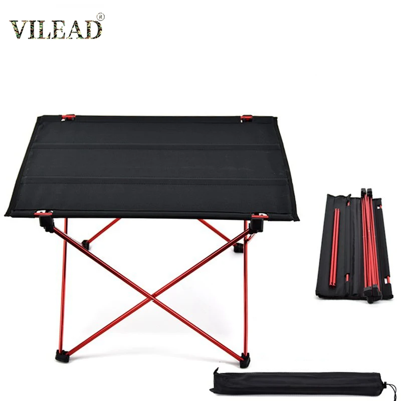 Портативный стол для кемпинга VILEAD 57*42*38 см алюминиевый складной прочный
