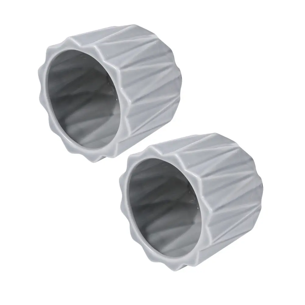 

2pcs Origami Design Ceramic Plant Pot Home Plant Container with Drainage Holes