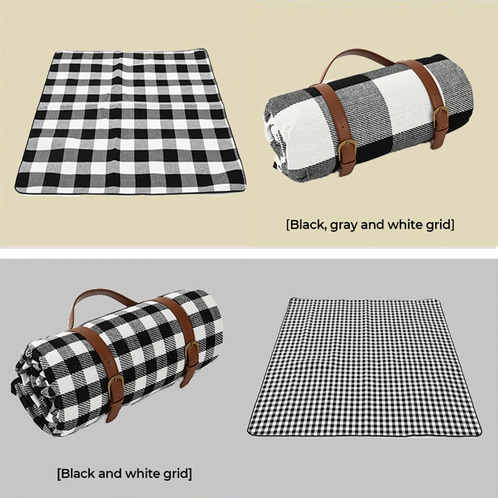 

Camping Picnic Mat Plaid Printing Folding Waterproof Blanket Mattress Portable Lightweight Mat Outdoor Picnic Mat Sand Beach Mat
