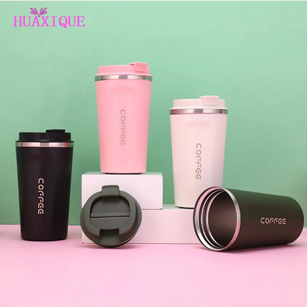 

380ml/510ml Travel Coffee Mug Water Cup Thickened Thermos Mugs Thermos Mug For Gifts Car Vacuum Flask Insulated Bottle