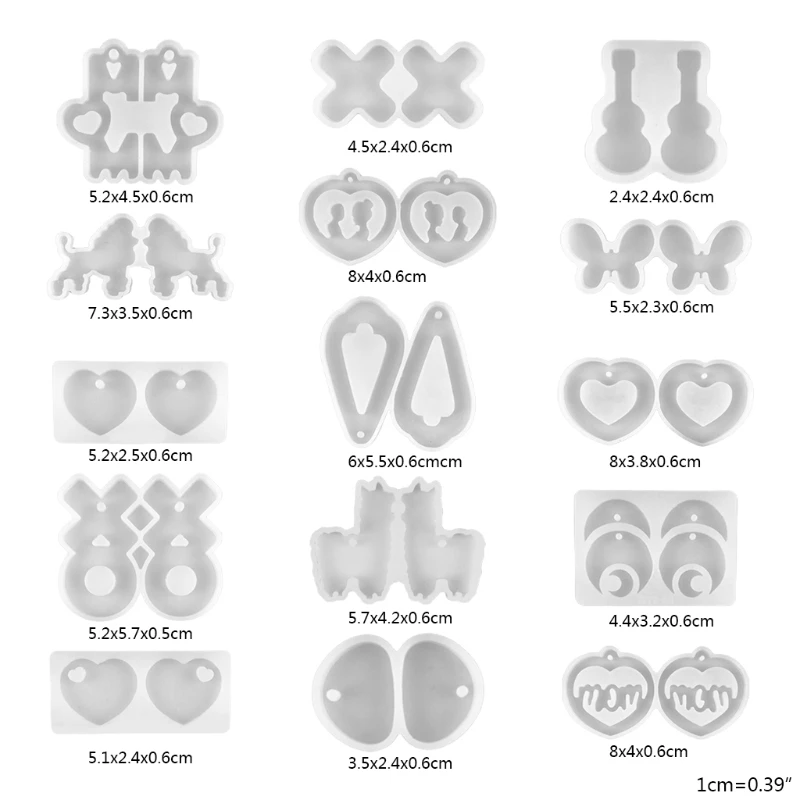 

Heart Shape Woman Pendant Earring Silicone Mold is Suitable for Resin Epoxy Diy Craft Pendant Earrings Jewelry Making