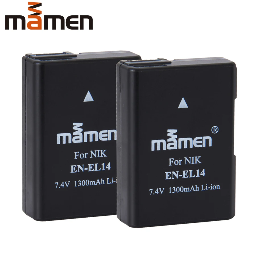 Mamen 2 шт. EN EL14 EL14a ENEL14 батарея для цифровой камеры Nikon Coolpix D3100 D3200 D5200 P7100 P7700 DSLR