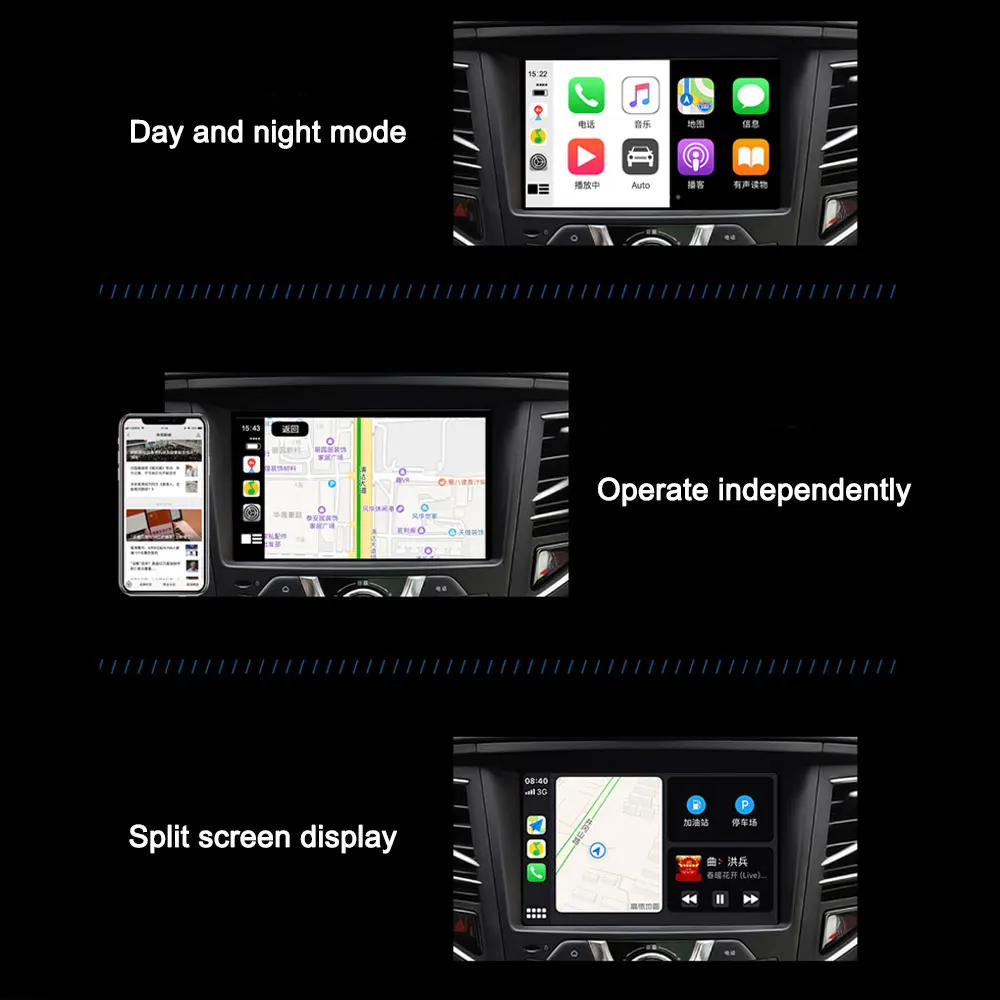 Автомобильная навигационная приставка Android USB-модуль Carplay подключение телефона
