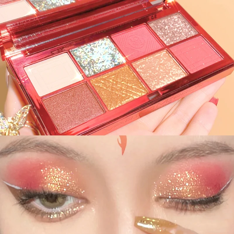 

Magic Mirror Eyeshadow Palette 8 Color Matte Pigment Waterproof Long Lasting Shimmer Glitter Nude Eyes Makeup Beauty Cosmetics