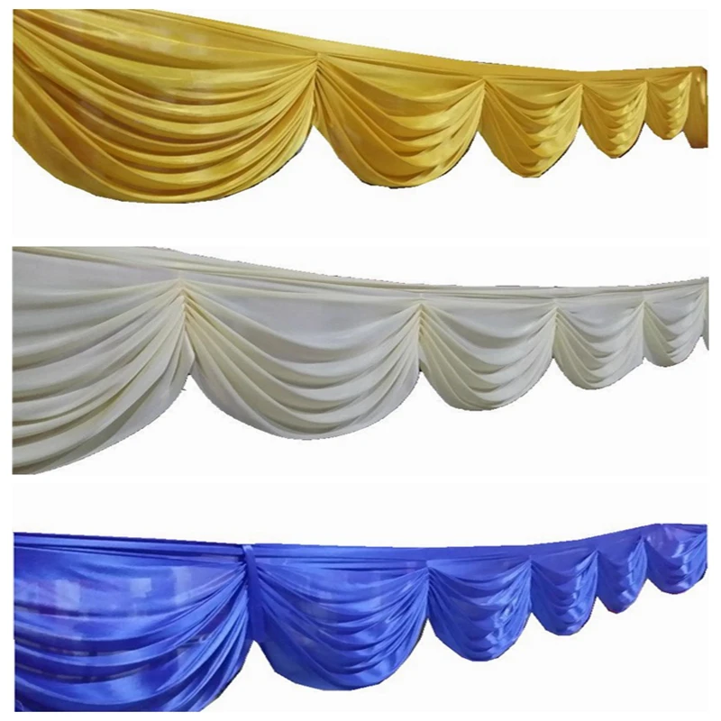 

Good Quality Ice Silk Drape Swag Decoration For Event Party Wedding Backdrop Curtain Stage Background