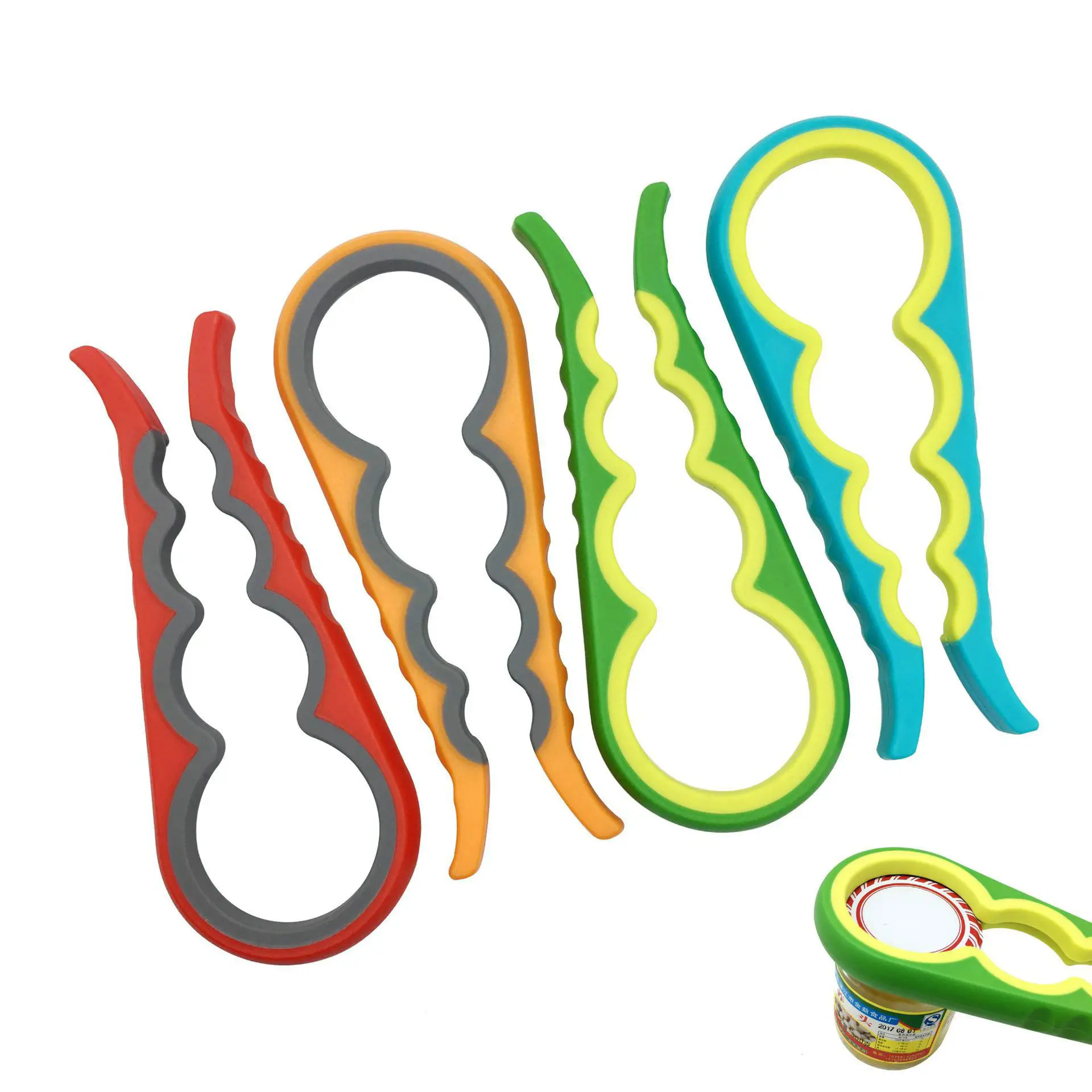 Открывалка для банок открывалка бутылок с силиконовой ручкой 4 в 1 винтовой