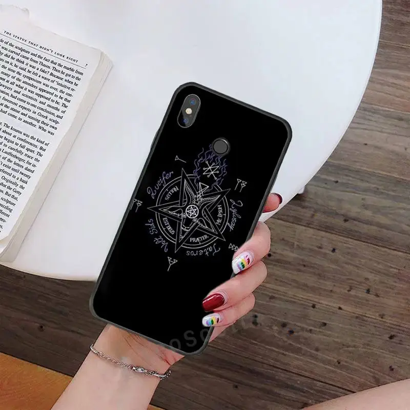 

Pentagram 666 Demonic Satanic Phone Case For Xiaomi Redmi note 7 8 9 t k30 max3 9 s 10 pro lite
