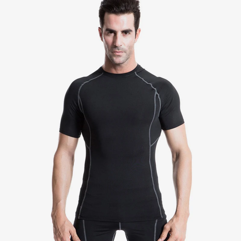 

Tight-fitting training training short-sleeved T-shirt men's self-cultivation breathable jogging running tops outdoor sports tops